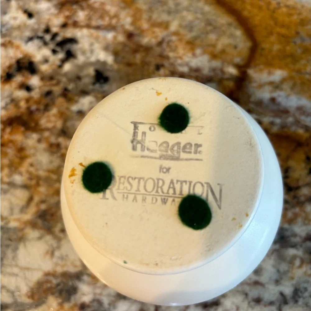 Haegar for Restoration Hardware Small White Vase